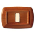 ELETTROCANALI - ETNECL2591LC PLACCA TONDO 1 MOD.LEGNO CHIARO