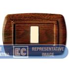 ELETTROCANALI SRL - ETNECL2596LS PLACCA TONDO 6 MOD.LEGNO SCURO