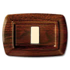 ELETTROCANALI - ETNECL2591LS PLACCA TONDO 1 MOD.LEGNO SCURO