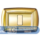 ELETTROCANALI SRL - ETNECL2599OR PLACCA TONDO X UNEL CENTRALE ORO