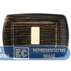 ELETTROCANALI SRL - ETNECL2598WG PLACCA TONDO X UNEL DECENTRATA WENGE