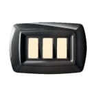ELETTROCANALI - ETNECL2593N PLACCA TONDO 3 MODULI NERO