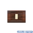 ELETTROCANALI - ETNECL2692LS PLACCA TONDO Q 2 MOD.LEGNO SCURO