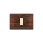 ELETTROCANALI - ETNECL2691LS PLACCA TONDO Q 1 MOD.LEGNO SCURO