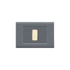 ELETTROCANALI - ETNECL2691V-GC PLACCA TONDO Q 1 MOD.VULC. GRIGIO CHIARO
