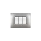ELETTROCANALI - ETNECL2883AC PLACCA MYLIFE Q 3 MOD.ALLUMINIO CHIARO