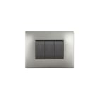 ELETTROCANALI - ETNECL2883AS PLACCA MYLIFE Q 3 MOD.ACCIAIO SATINATO