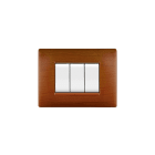 ELETTROCANALI - ETNECL2883LC PLACCA MYLIFE Q 3 MODULI LEGNO CHIARO