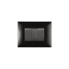 ELETTROCANALI - ETNECL2883N PLACCA MYLIFE Q 3 MODULI NERO