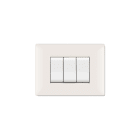 ELETTROCANALI - ETNECL2883WH PLACCA MYLIFE Q 3 MODULI BIANCO