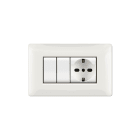 ELETTROCANALI - ETNECL2884WH PLACCA MYLIFE Q 4 MODULI BIANCO