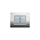 ELETTROCANALI - ETNECL3083AC PLACCA NEWPRESTIGE 3 MOD.ALLUMINIO CH.