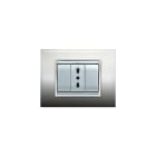 ELETTROCANALI - ETNECL3083AS PLACCA NEWPRESTIGE 3 MOD.ACCIAIO SAT.