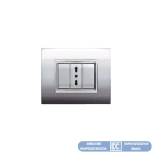 ELETTROCANALI - ETNECL3087CRS PLACCA NEWPRESTIGE 7 MODULI CROMO SATINA