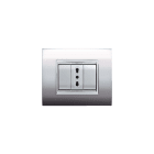 ELETTROCANALI - ETNECL3083CRS PLACCA NEWPRESTIGE 3 MODULI CROMO SATINA
