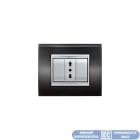 ELETTROCANALI - ETNECL3084FB PLACCA NEWPRESTIGE 4 MODULI FIBRA CARBON
