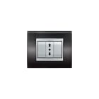 ELETTROCANALI - ETNECL3083FB PLACCA NEWPRESTIGE 3 MODULI FIBRA CARBON