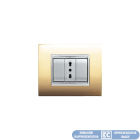 ELETTROCANALI - ETNECL3084OS PLACCA NEWPRESTIGE 4 MODULI ORO SATINATO