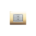 ELETTROCANALI - ETNECL3083OS PLACCA NEWPRESTIGE 3 MODULI ORO SATINATO