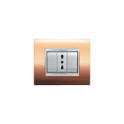 ELETTROCANALI - ETNECL3083RM PLACCA NEWPRESTIGE 3 MODULI RAME