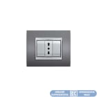 ELETTROCANALI - ETNECL3087V-GC PLACCA NEWPRESTIGE 7 MOD.VULC.GRIGIO CH.