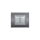 ELETTROCANALI - ETNECL3083V-GC PLACCA NEWPRESTIGE 3 MOD.VULC.GRIGIO CH.