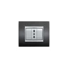 ELETTROCANALI - ETNECL3083V-GN PLACCA NEWPRESTIGE 3 MOD.VULC.GRIGIO N.