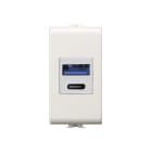 ELETTROCANALI - ETNECSE8981AC ALIM. USB EASY TIPO A/C INC. 5VDC 3A BI.