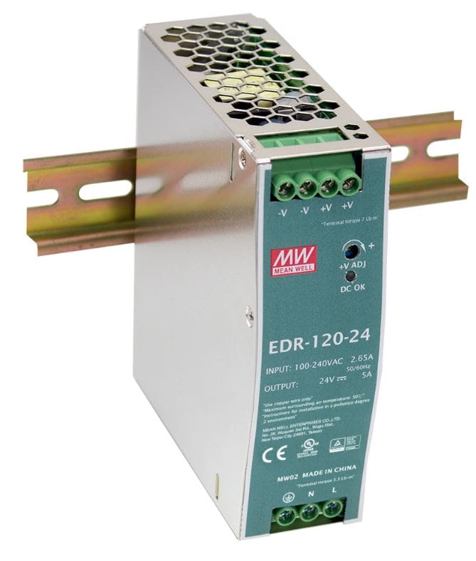 DIGIMAX SRL - DIXEDR-120-24 ALIMENTATORE DIN RAIL SLIM 24V 5A 120W