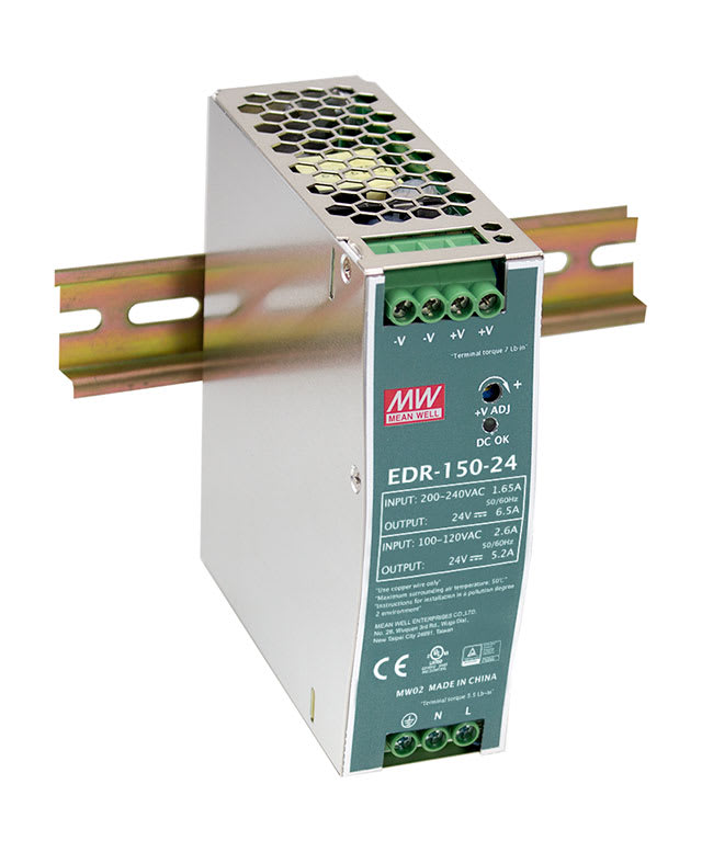 DIGIMAX SRL - DIXEDR-150-24 ALIMENTATORE DIN RAIL SLIM 5.2V 5A 150W