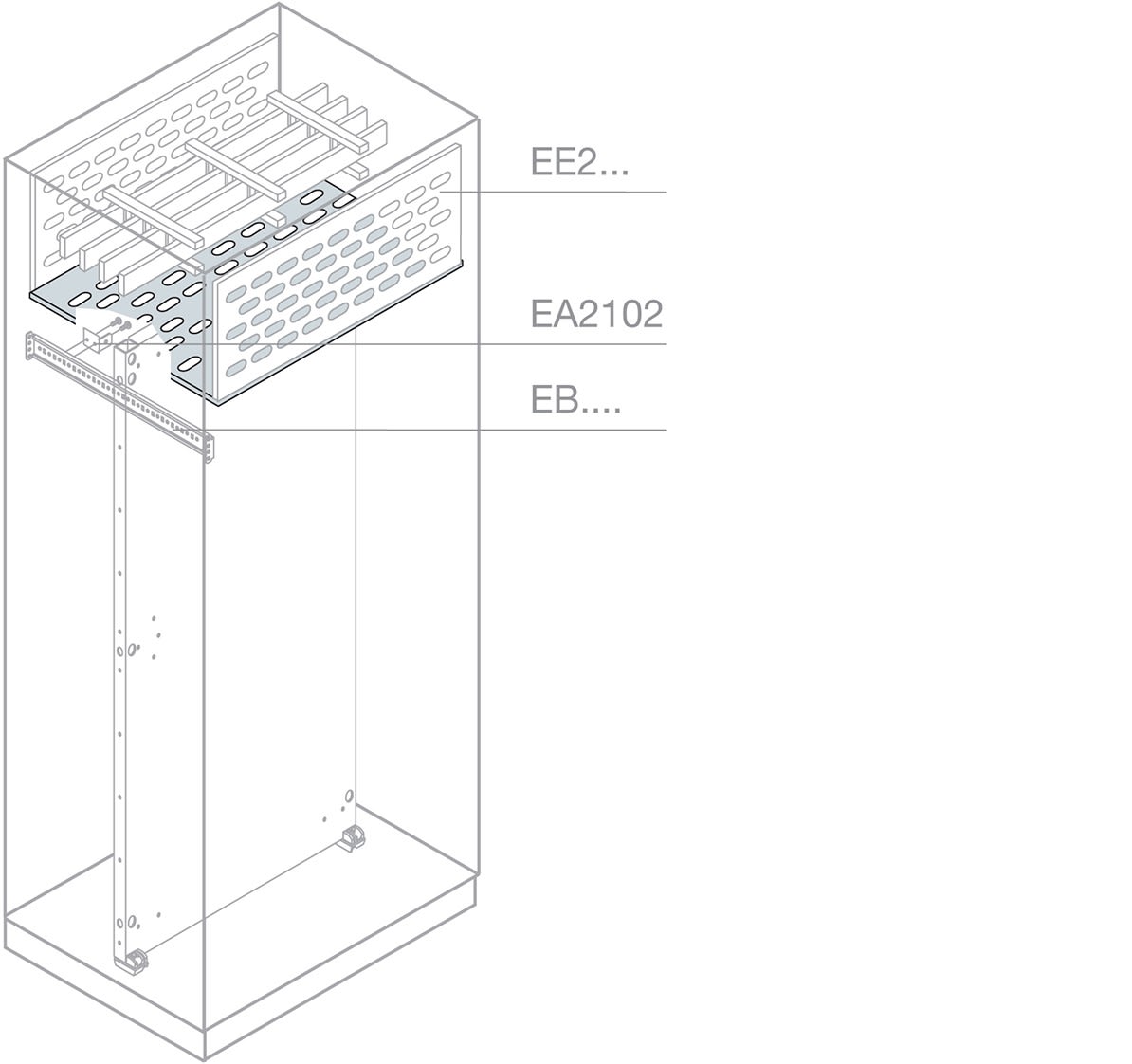 ABB SPA - ABBEE0850 SEGREGAZIONE BARRE ORIZZ.800X500MM(LXP)