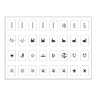 EELECTRON SPA - EEX9025ISB-1 FOGLIO ICONE-SET B- BIANCO - 32 ICONE