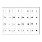 EELECTRON SPA - EEX9025ISB-1 FOGLIO ICONE-SET B- BIANCO - 32 ICONE