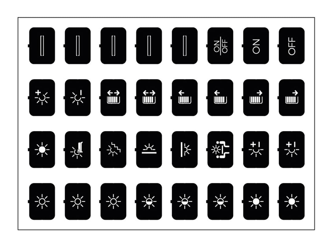 EELECTRON SPA - EEX9025ISB-3 FOGLIO ICONE-SET B- NERO - 32 ICONE