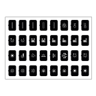 EELECTRON SPA - EEX9025ISB-3 FOGLIO ICONE-SET B- NERO - 32 ICONE