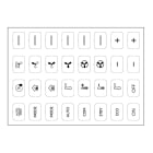 EELECTRON SPA - EEX9025ISC-1 FOGLIO ICONE-SET C- BIANCO - 32 ICONE