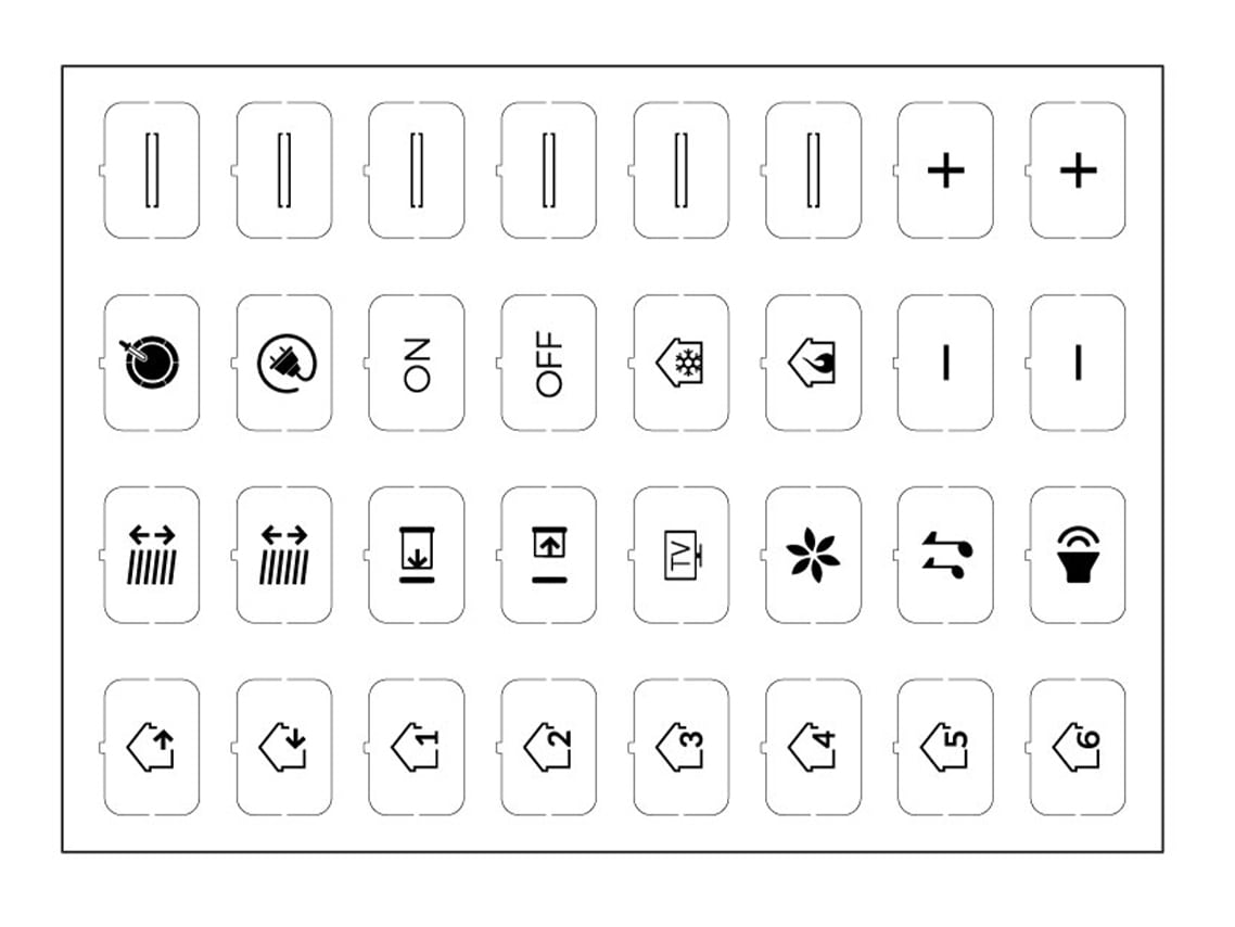 EELECTRON SPA - EEX9025ISD-1 FOGLIO ICONE-SET D- BIANCO - 32 ICONE