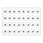 EELECTRON SPA - EEX9025ISE-1 FOGLIO ICONE-SET E-BIANCO-32 ICONE