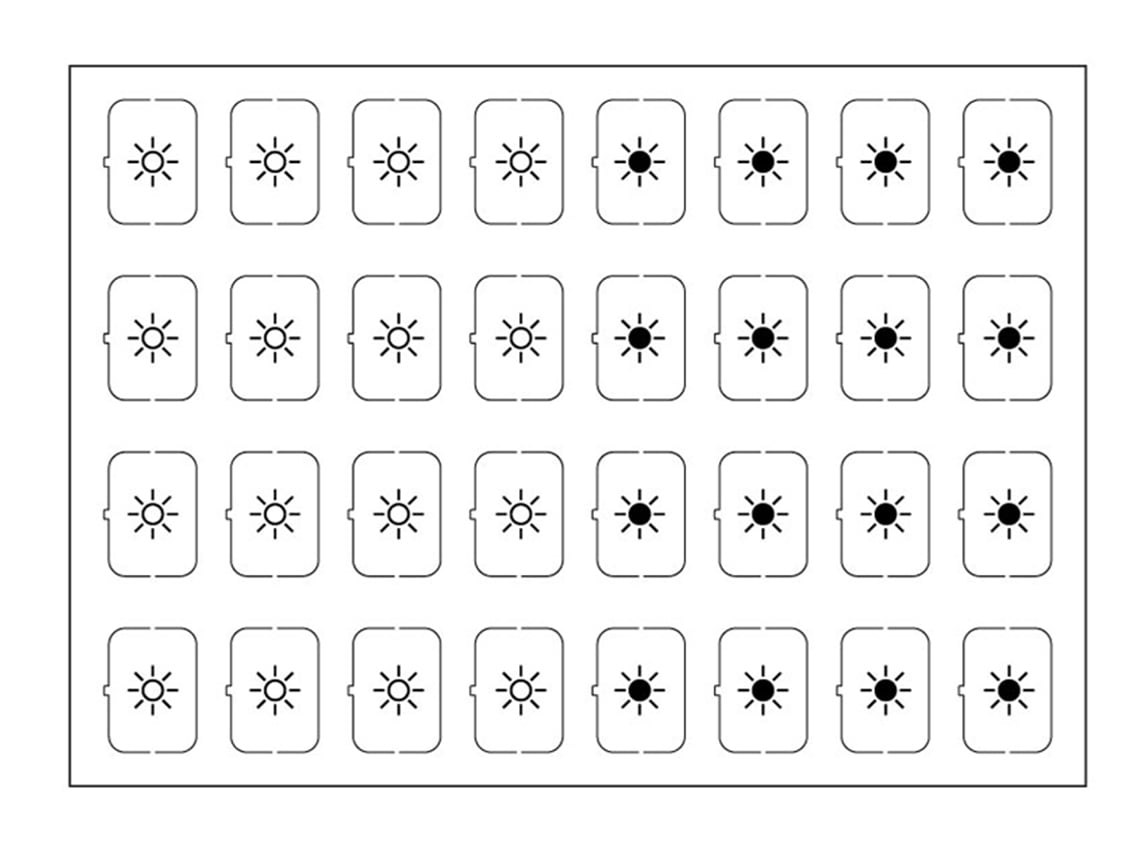 EELECTRON SPA - EEX9025ISF-1 FOGLIO ICONE-SET F-BIANCO-32 ICONE
