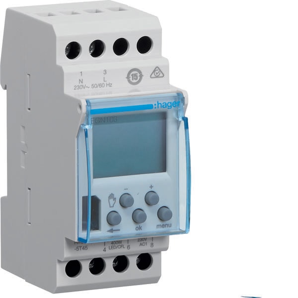 HAGER - HAGEGN103 INT ORARIO DGT SETTIMANALE 1 SC 16A 2M