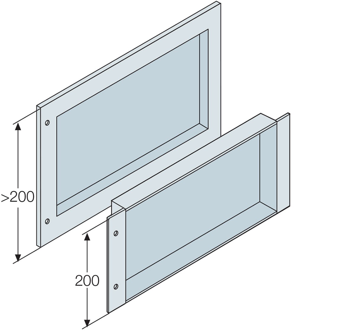 ABB SPA - ABBEH3083K PANN.CIECO RIENTRATO 300X800MM (HXL)