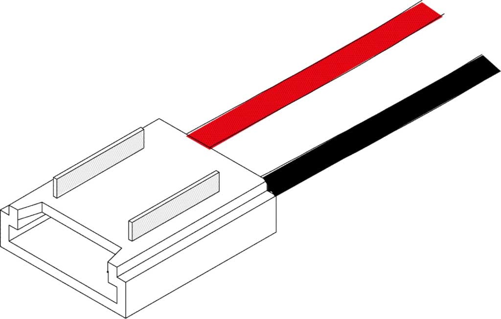 ELCOM SRL - EOW14678 KIT 10PZ CONN. STRIP-CAVO R/N 500MM 10MM