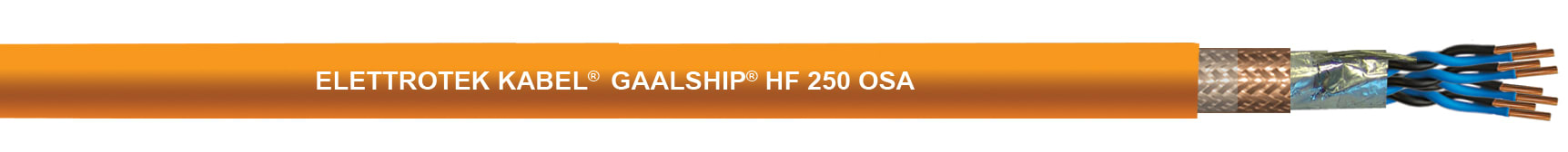 ELETTROTEK KABEL SPA - EKB11080CGX072M07 MARINE HF 250 OSA ORANGE 7X2X0.75