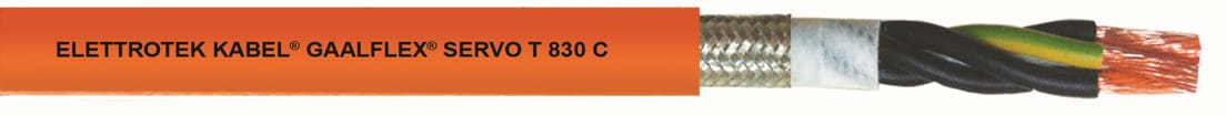 ELETTROTEK KABEL SPA - EKB37020HG0041A10 SERVO T 830 C ORANGE 4GAWG10