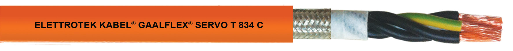ELETTROTEK KABEL SPA - EKB37080HG0041A01 SERVO T 834 C ORANGE 4GAWG1