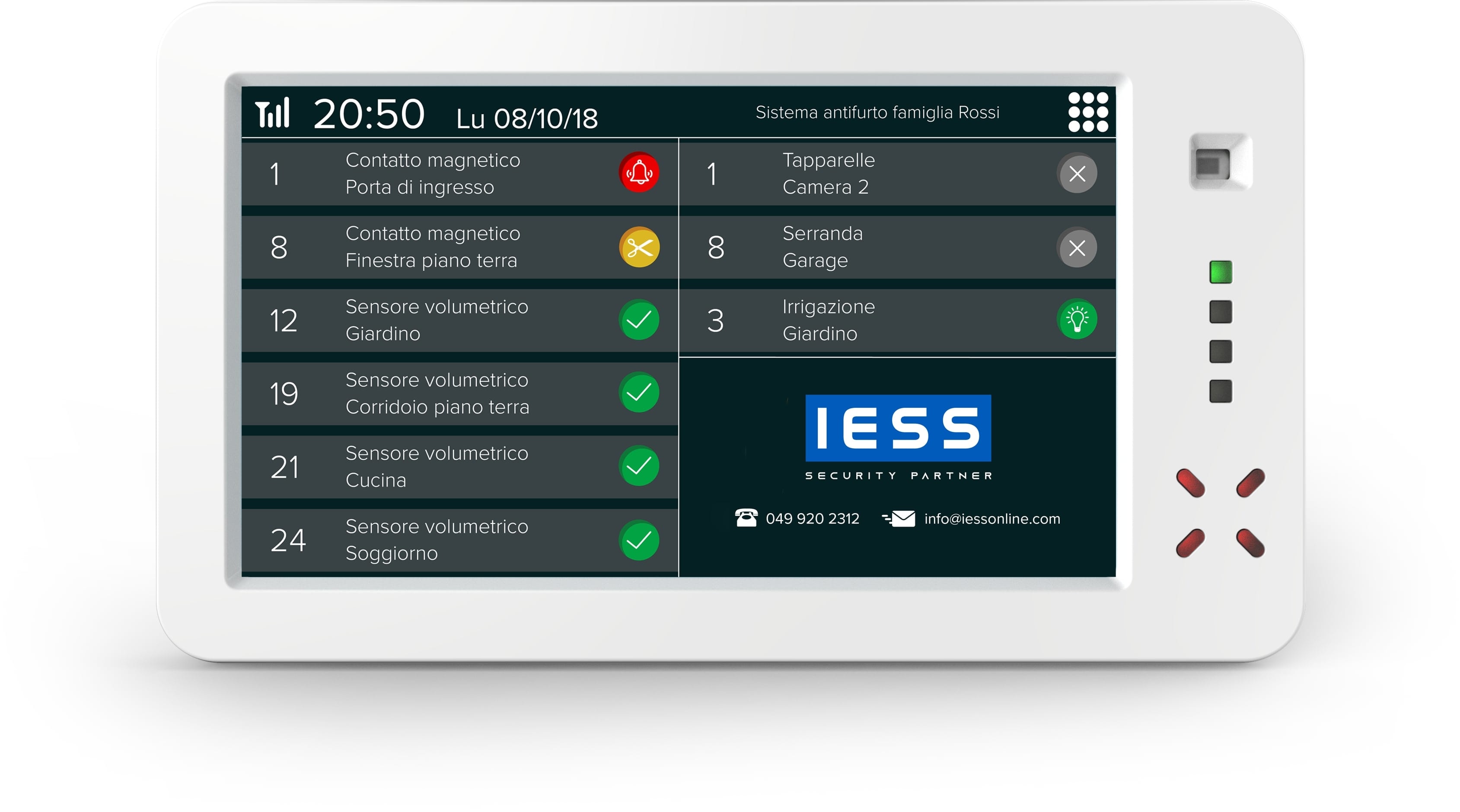 IESS SRL - EAAELISIR TASTIERA TOUCH SCREEN SU BUS RS485