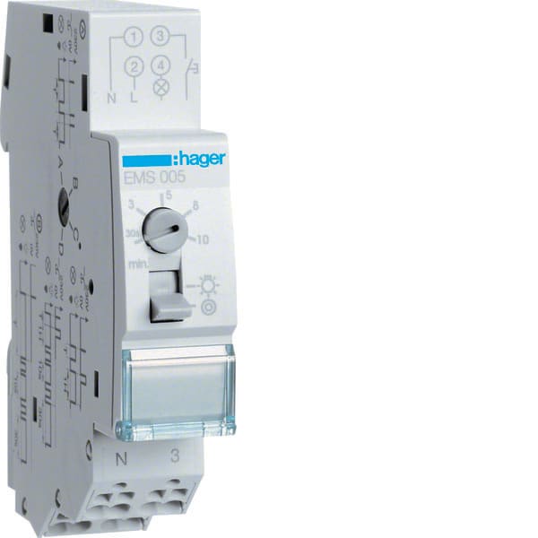 HAGER - HAGEMS005 LUCE SCALE MULTIF+PREAV QC 16A 230V 1NA