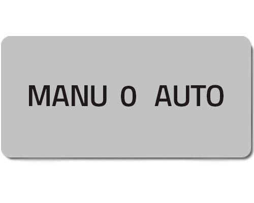 NEW ELFIN SRL - NEW02093T TARGHETTA ADES.MANU 0 AUTO
