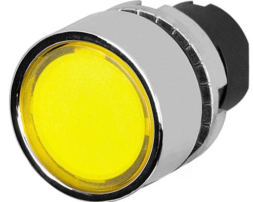 NEW ELFIN SRL - NEW020PTAILGW PULSANTE T.INTERO LUM.GIALLO MET.
