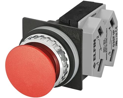 NEW ELFIN SRL - NEW030RFRF1 PULSANTE FUNGO ROSSO NO+NC